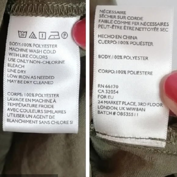 Urban Outfitters Silence and Noise Satin Two Tone Green Plunging Draped Blouse M - Picture 14 of 16